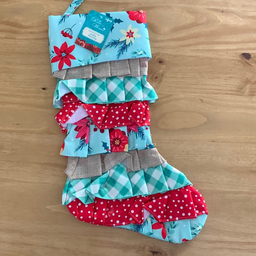 NWT Pioneer Woman ruffle Stocking,$20